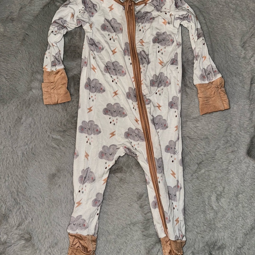 Caden Lane Zipper Pajama – Size 3–6 Months (Like New)